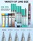 Blocky Gear Metal Mechanical Pencil Set in Leather Case, 29PCS Art Drafting Pencils 0.3, 0.5, 0.7, 0.9&2mm Lead Pencil with 330PCS Lead (HB 2H 4H 2B 4B 6B Color) For Writing Sketching Drawing